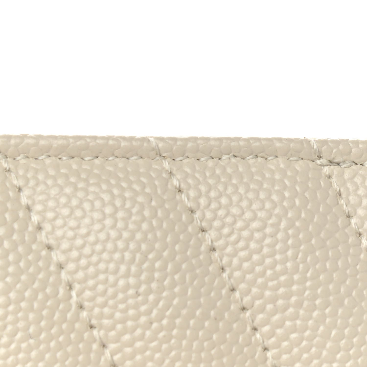 Saint Laurent Grain De Poudre Matelasse Chevron Monogram Envelope Clutch Blanc Vintage 10 of 11
