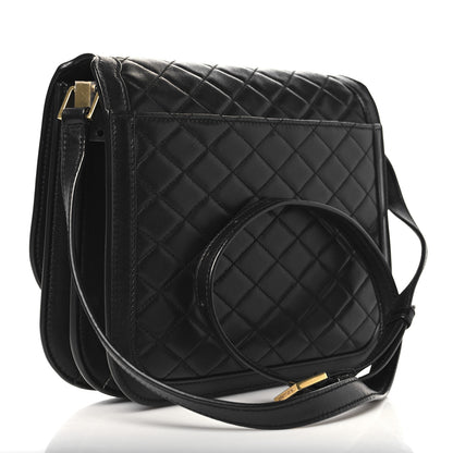 Saint Laurent Lambskin Quilted Monogram Medium Solferino Satchel Black 3 of 10