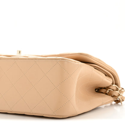 Chanel Caviar Quilted Jumbo Double Flap Beige 10 of 13