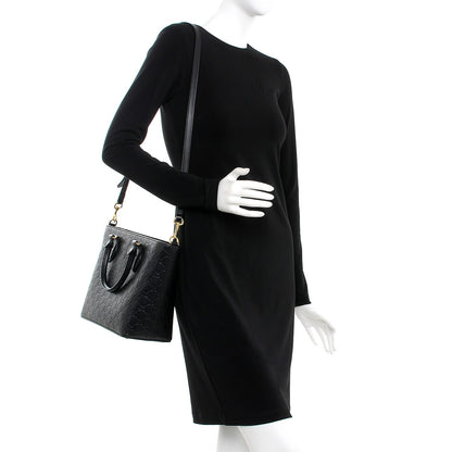 Gucci Guccissima Small Zippered Bucket Tote Black 2 of 7