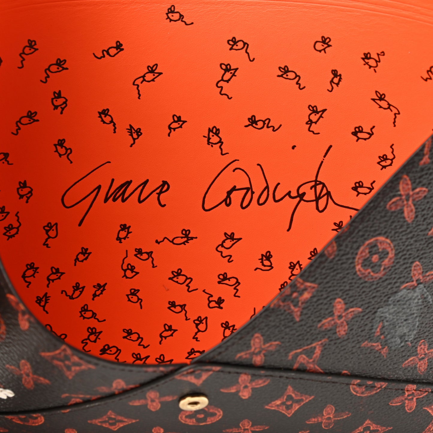 Catogram Large Kirigami Pochette Marron