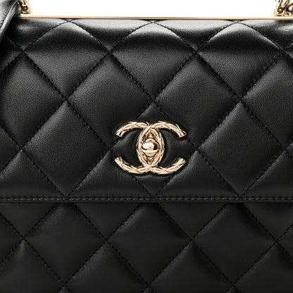 Chanel Lambskin Quilted Small Trendy CC Dual Handle Flap Bag Black 8 of 10