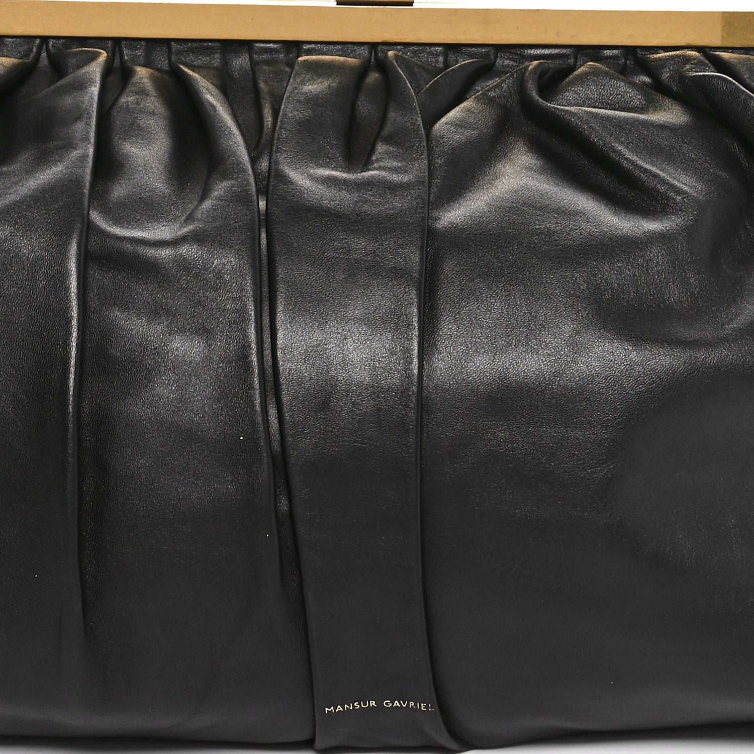 Mansur Gavriel Lambskin Wave Frame Clutch  Black 7 of 9