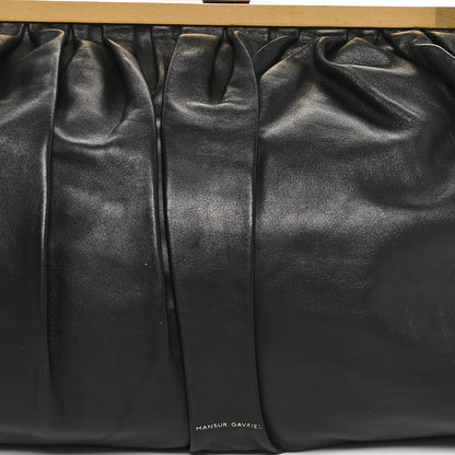 Mansur Gavriel Lambskin Wave Frame Clutch  Black 7 of 9