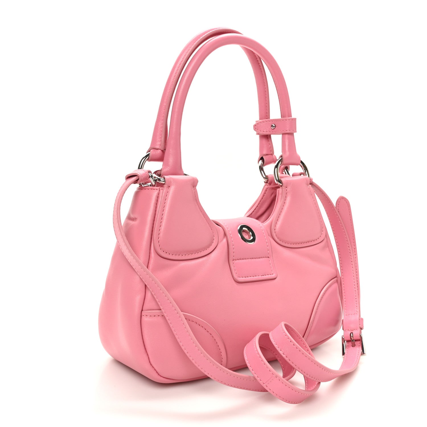 Prada Nappa Soft Padded Re-Edition 2002 Moon Bag Geranio 3 of 9