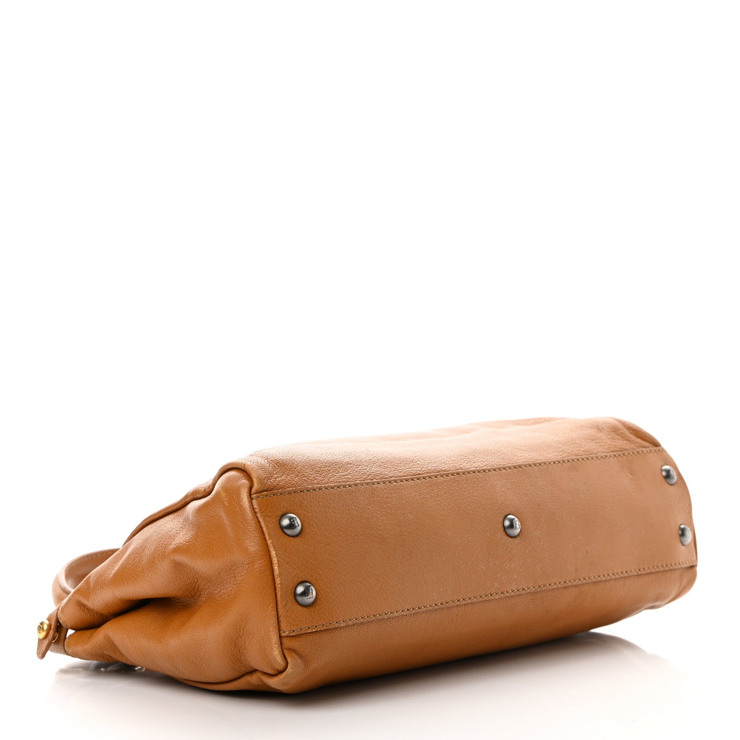Fendi Goatskin Medium Peekaboo Iconic Satchel Camel 4 of 20