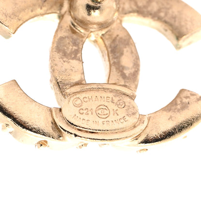 Chanel Crystal CC Earrings Gold 4 of 5