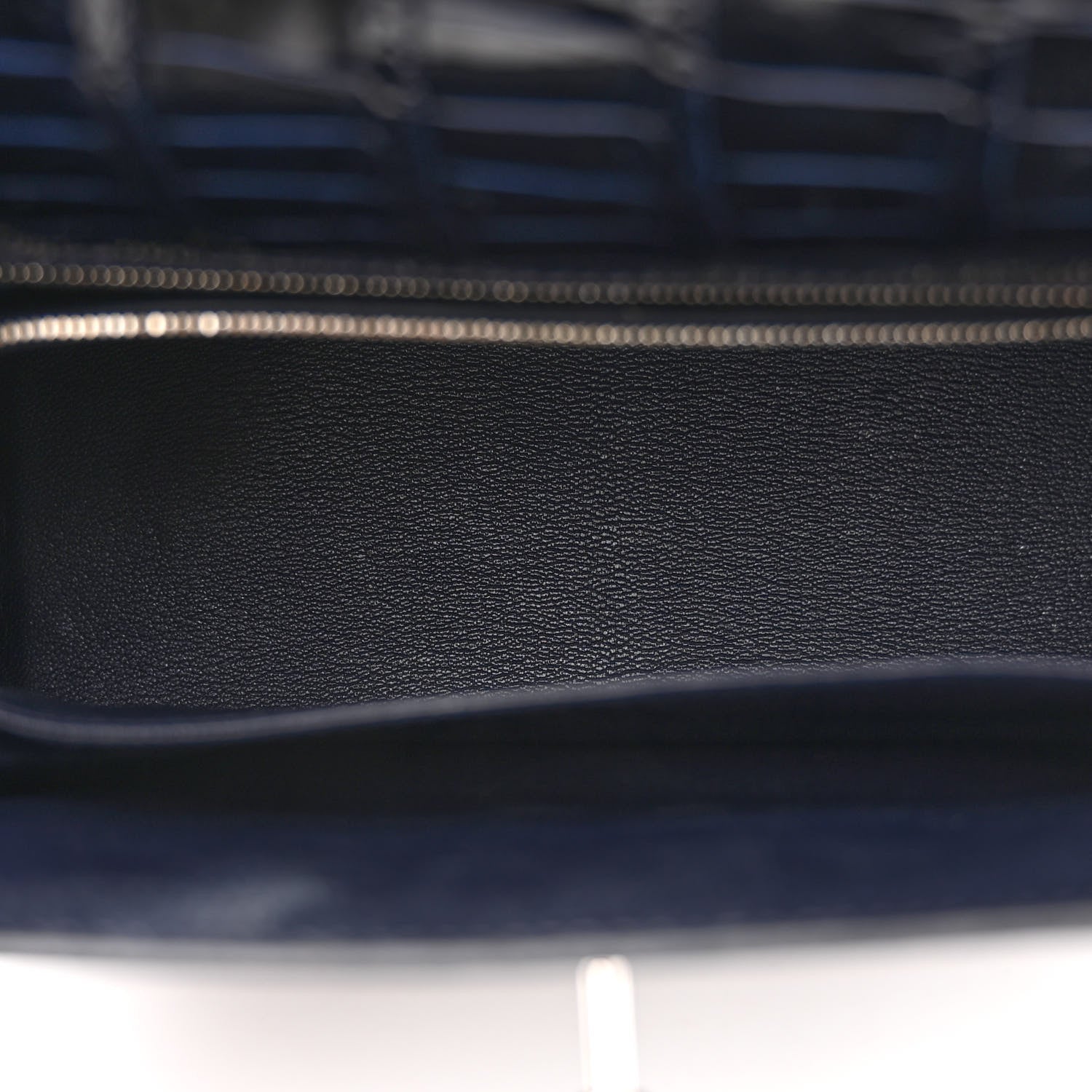 Hermes Shiny Porosus Crocodile Kelly Sellier 25 Bleu Marine 5 of 11
