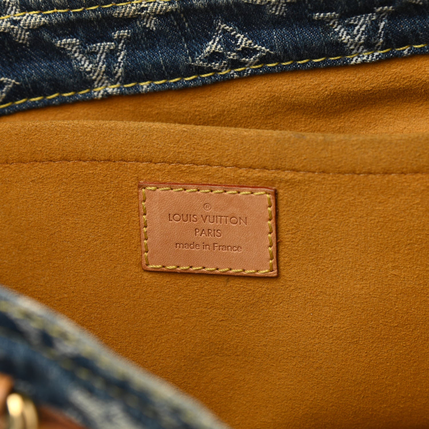 Louis Vuitton Monogram Denim Sac Plat Blue 6 of 14