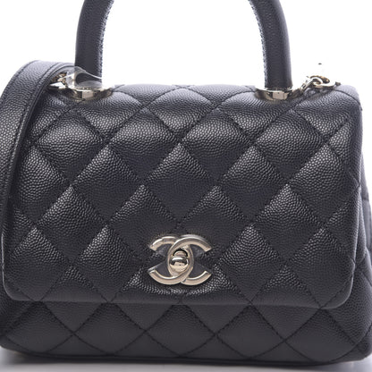 Chanel Caviar Quilted Extra Mini Coco Handle Flap Black 8 of 11