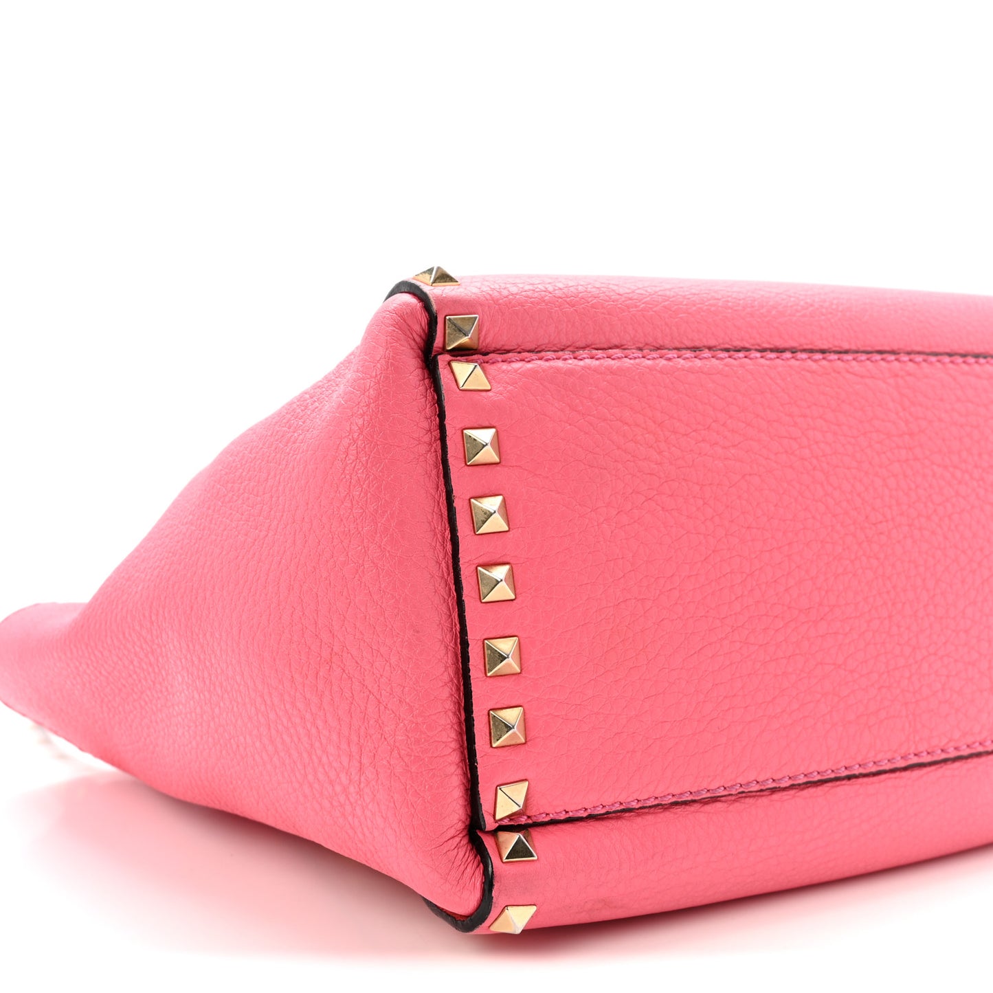 Vitello Small Rockstud Tote Fuxia Fluo