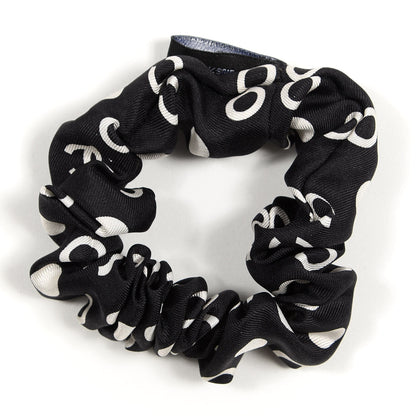 Chanel Silk CC Twilly Hair Tie Black White 6 of 6