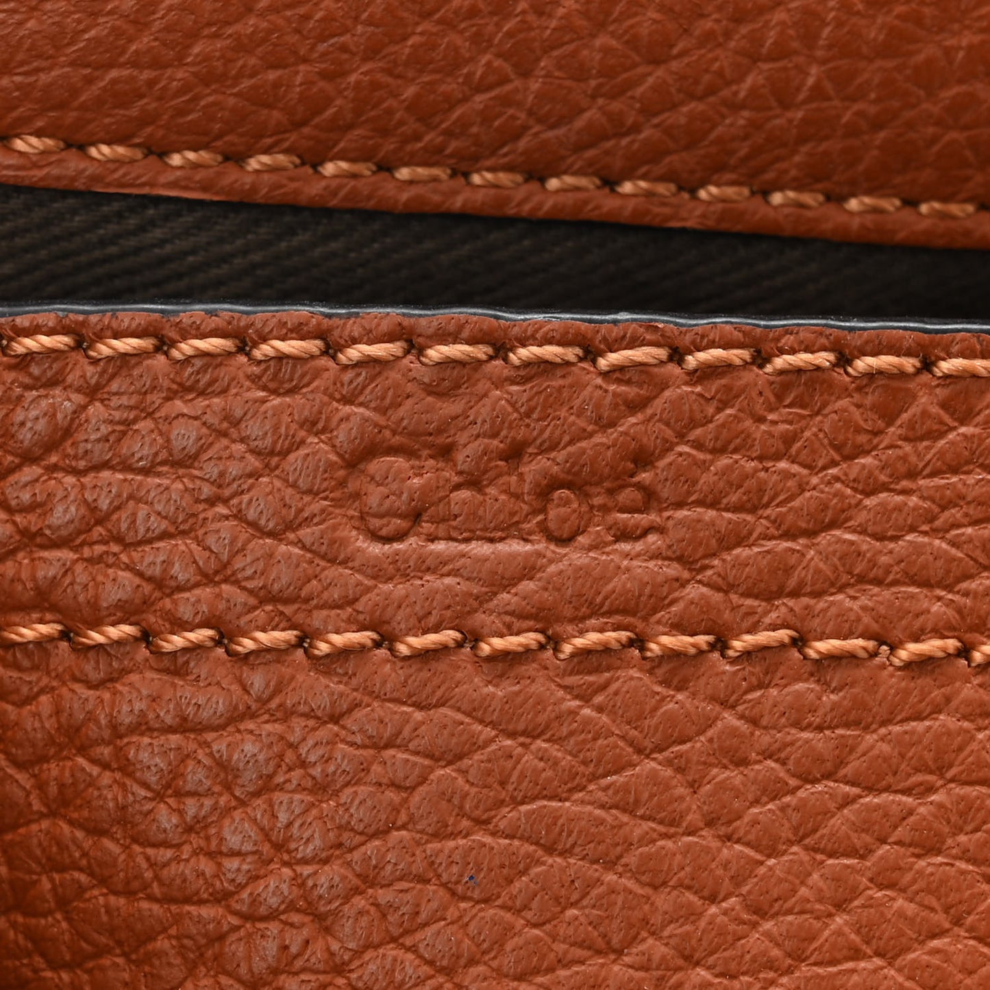 Grained Calfskin Small Marcie Saddle Bag Tan