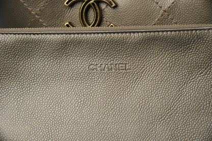 Chanel Grained Calfskin Large Shopping Fever Tote Gold 13 of 13