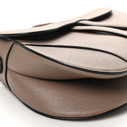 Christian Dior Grained Calfskin Saddle Bag Warm Taupe 9 of 10