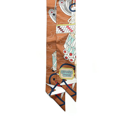 Hermes Silk Odyssey Twilly Noisette Aqua Multicolor 3 of 14