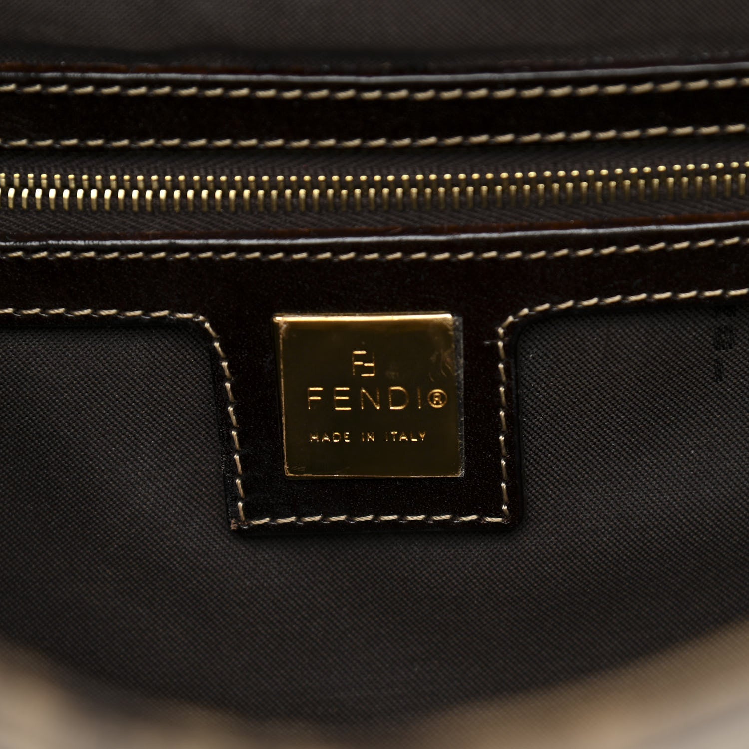 Fendi Vinyl Zucchino Baguette Tobacco 5 of 10