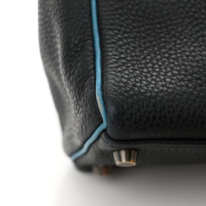 Hermes Togo Bi-Color Kelly Retourne 25 Bleu Indigo Turquoise 15 of 16