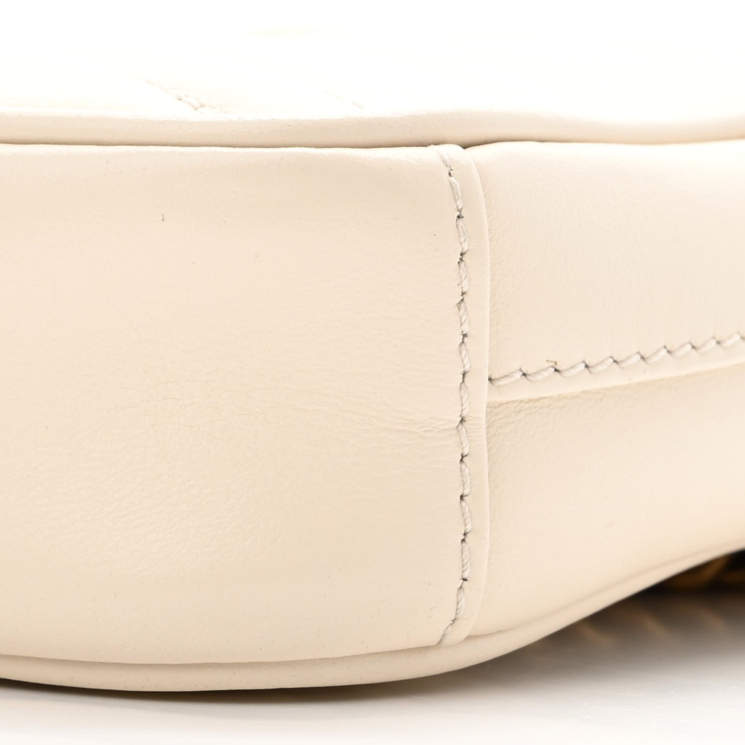 Gucci Calfskin Matelasse Mini GG Marmont Crossbody Bag White 10 of 10
