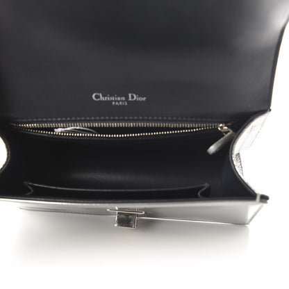 Christian Dior Metallic Patent Micro-Cannage Small Diorama Flap Bag Silver 5 of 9