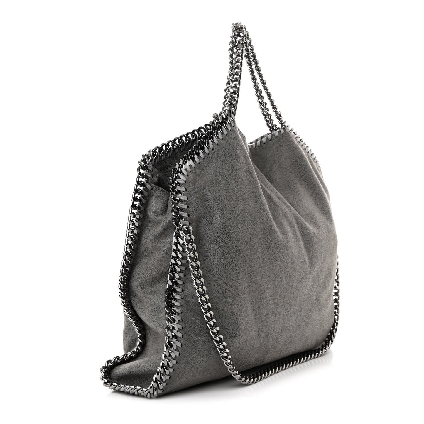 Shaggy Deer Falabella Fold Over Tote Grey