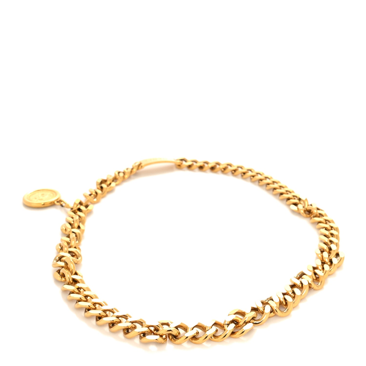 Chanel Metal Chain CC Medallion Belt Gold 2 of 5