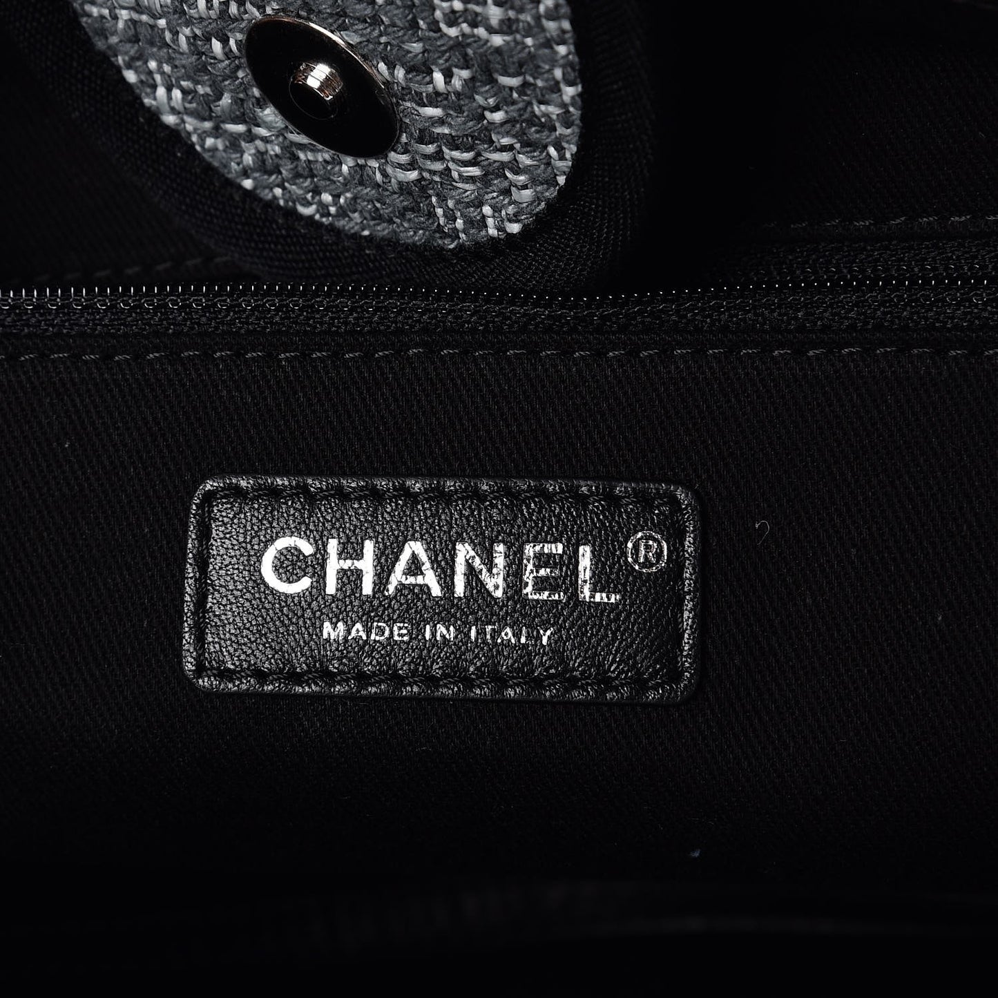 Canvas Large Deauville Tote Charcoal