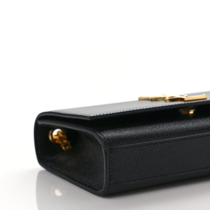 Saint Laurent Grain De Poudre Small Monogram Kate Satchel Black 7 of 8