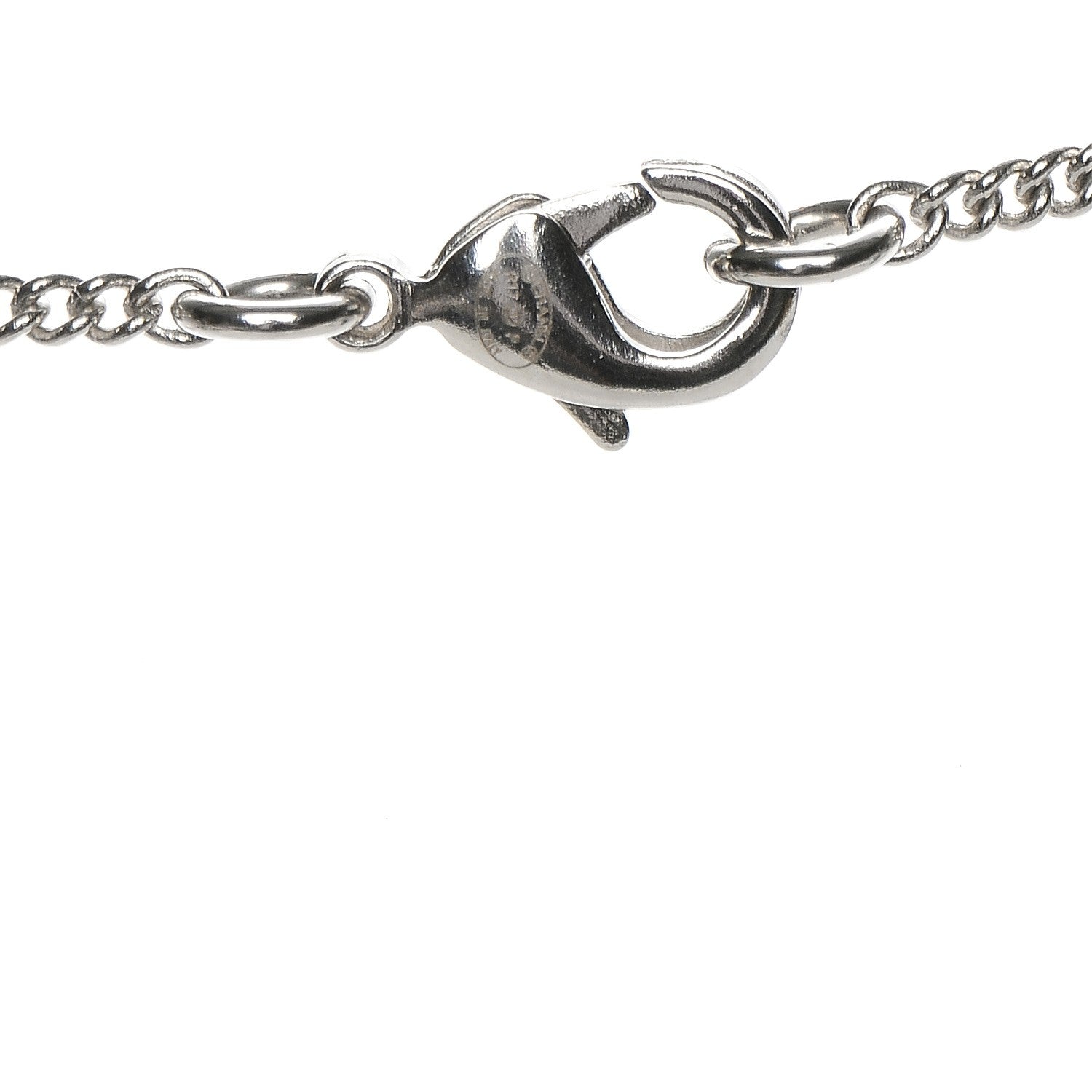 Chanel Baguette Crystal Large CC Necklace Silver Black 5 of 6