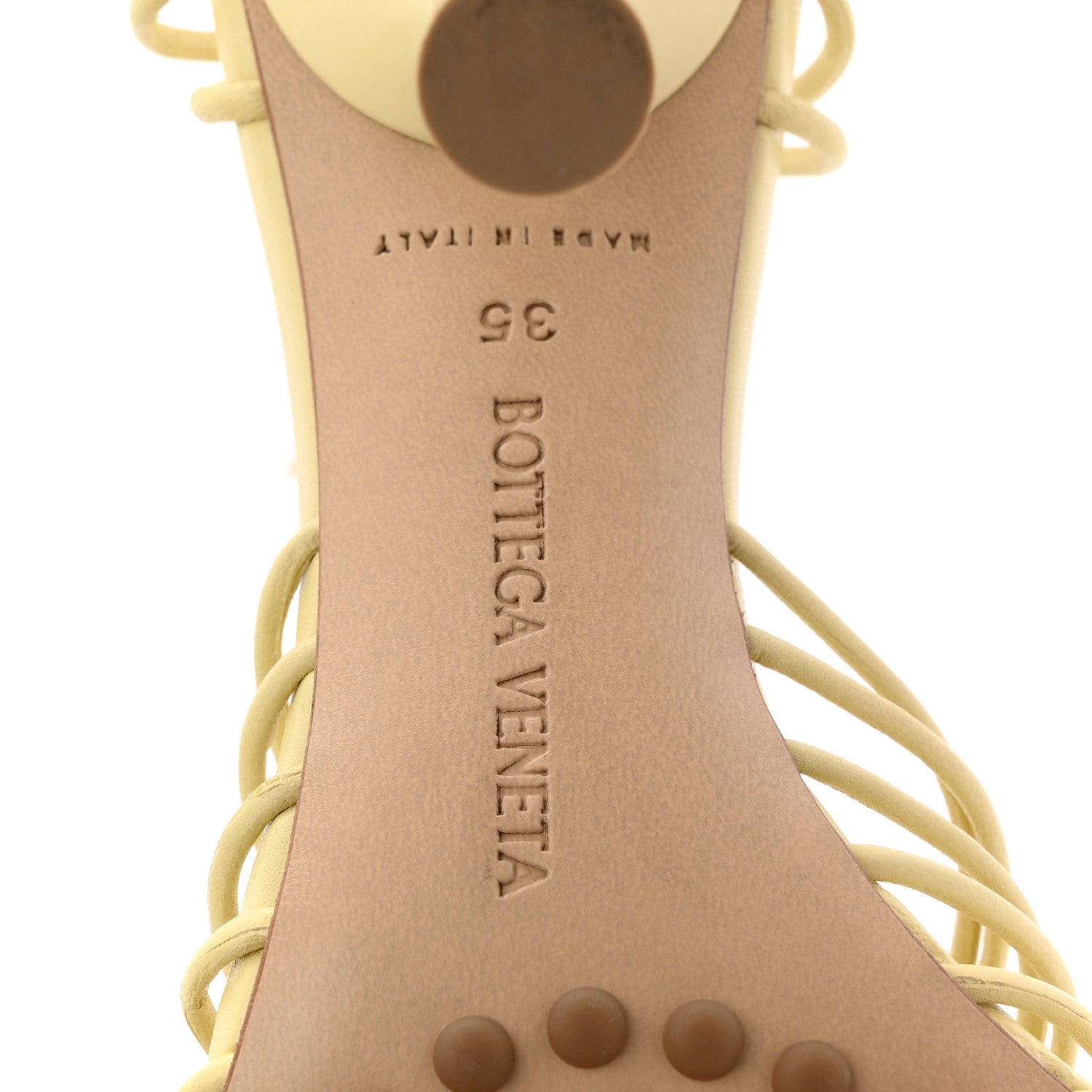 Bottega Veneta Nappa Dot Ankle Tie Sandals 35 Moon Beam 7 of 9