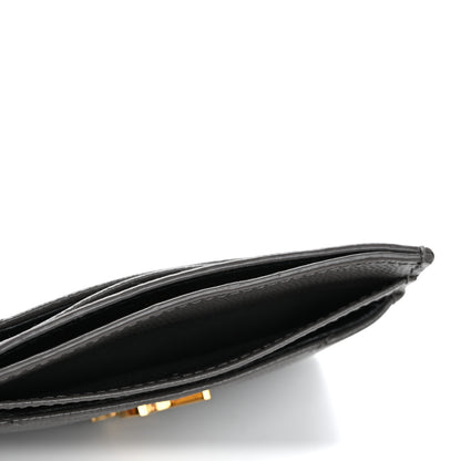 Saint Laurent Grain De Poudre Matelasse Chevron Monogram Credit Card Case Fog 14 of 16