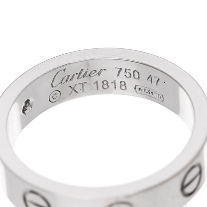 Cartier 18K White Gold Diamond 4mm LOVE Wedding Band Ring 47 4 4 of 4