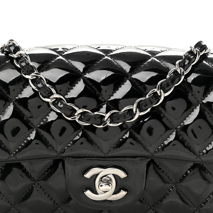Chanel Patent Calfskin Quilted Mini Rectangular Flap Black 8 of 12