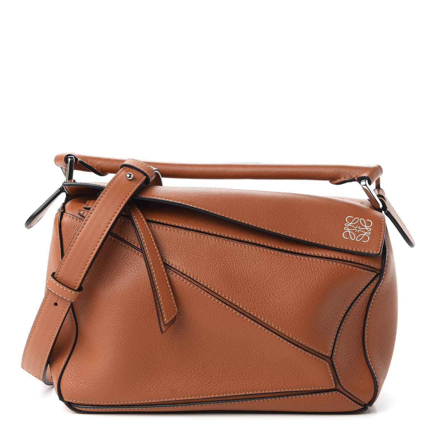 Loewe Calfskin Small Puzzle Bag Tan 1 of 9