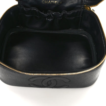 Chanel Caviar CC Vanity Cosmetic Case Black 5 of 9