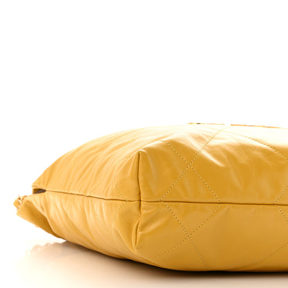 Chanel Shiny Calfskin Quilted Small Chanel 22 Yellow 10 of 11