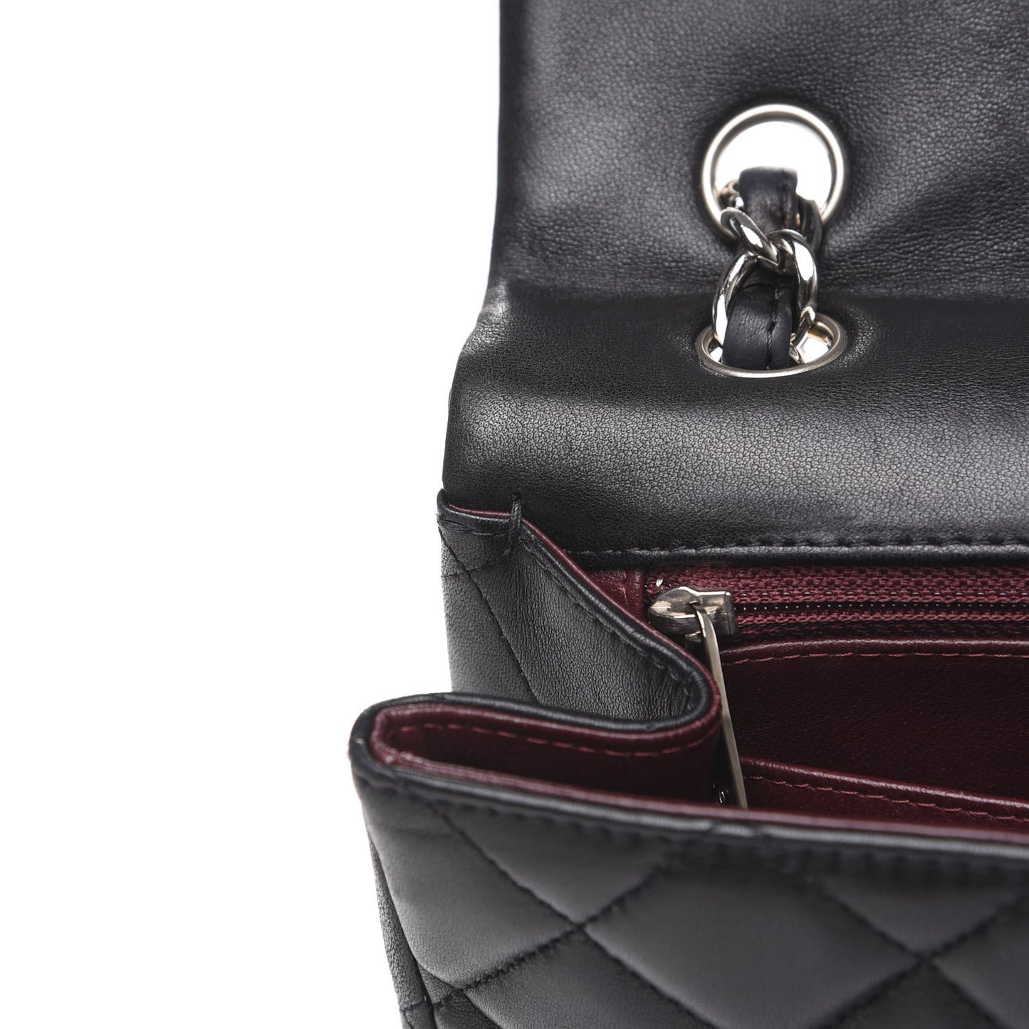 Lambskin Quilted Maxi Single Flap Black