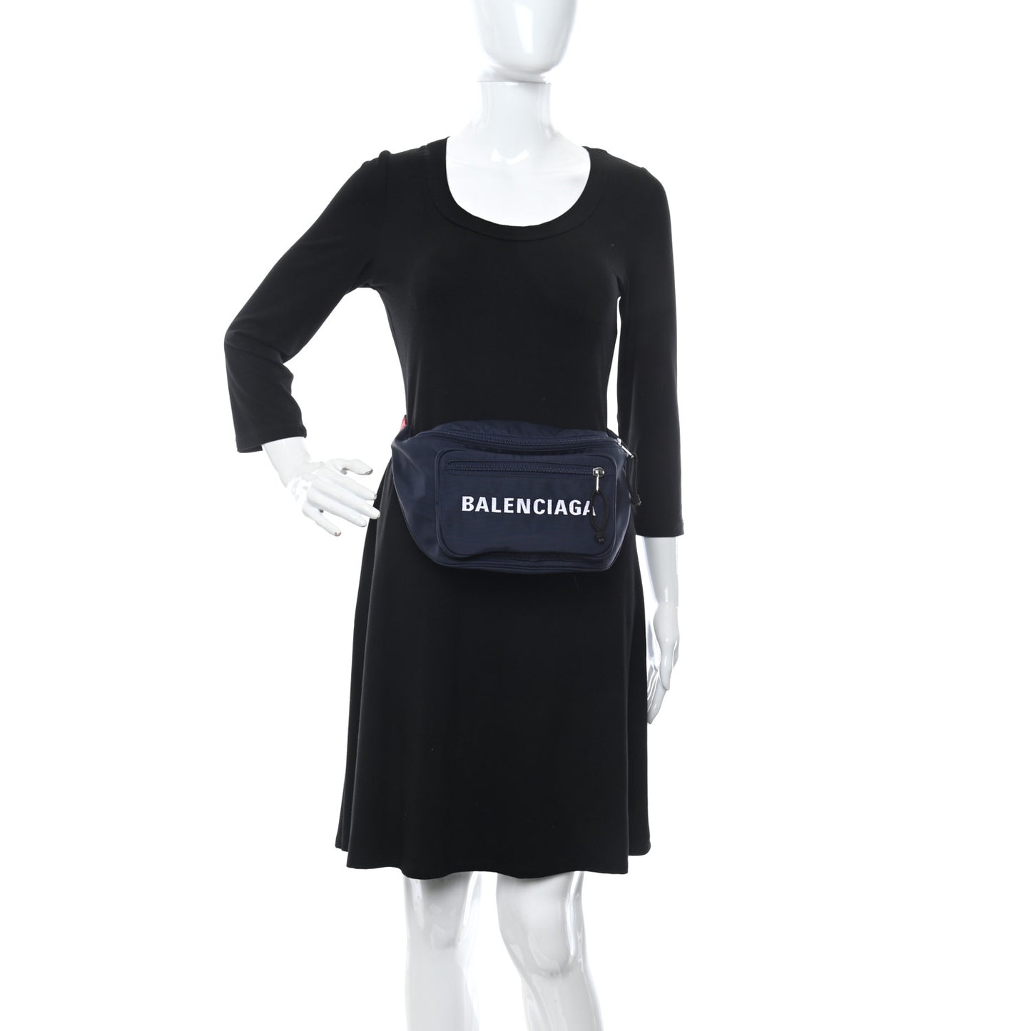 Sport Nylon Logo Embroidered Wheel Beltpack Navy Blue Red