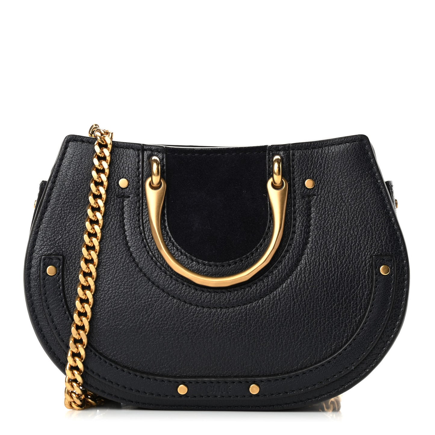 Calfskin Suede Mini Pixie Signature Belt Bag Full Blue