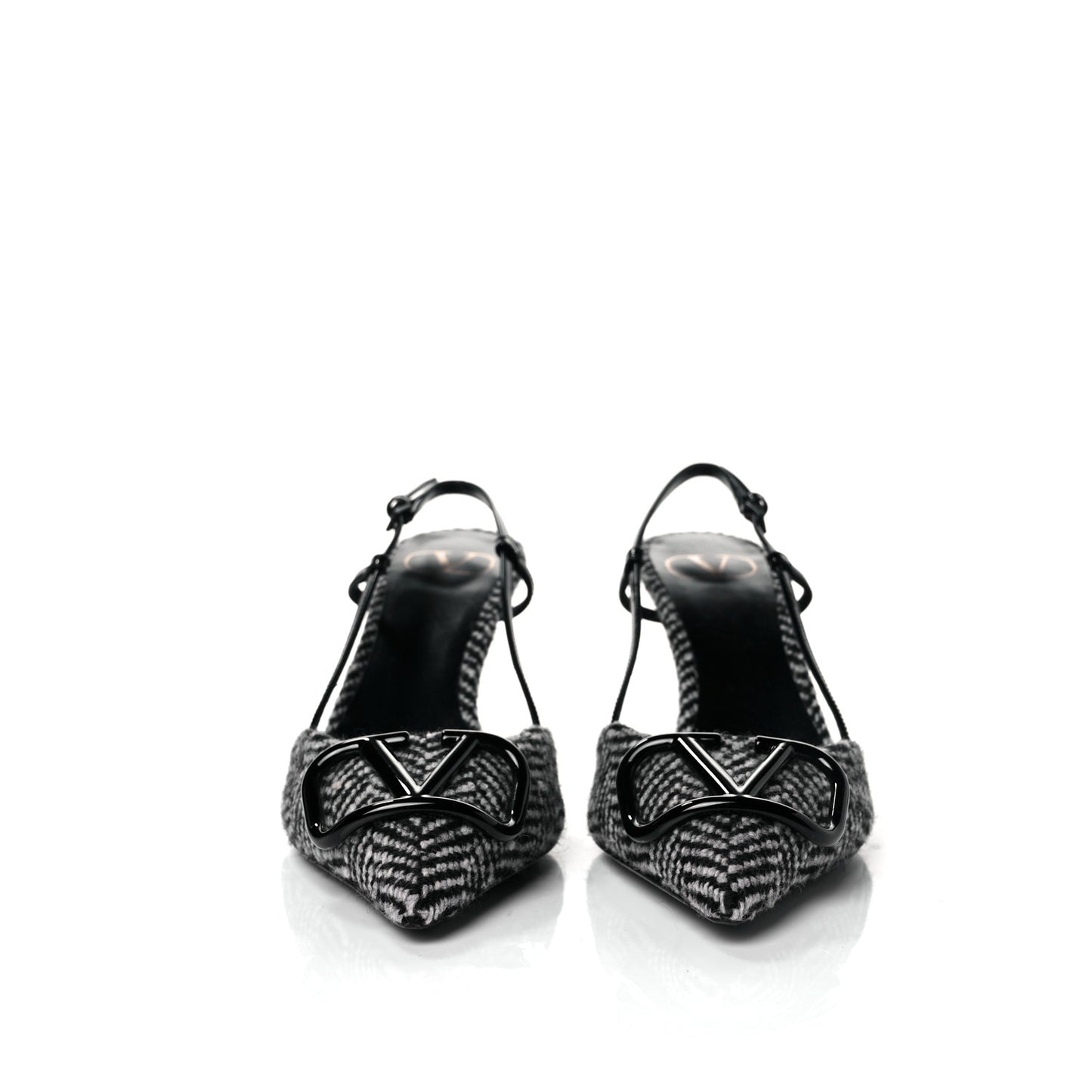 Tweed Signature Vlogo Slingback 80mm Pumps 38.5 Black