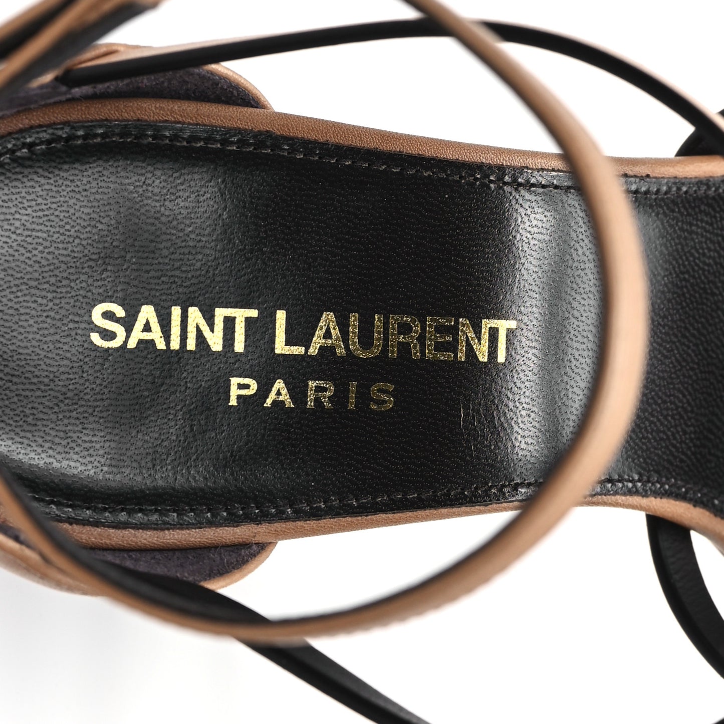 Calfskin Cassandra 100 Sandals 38 Gold Brown