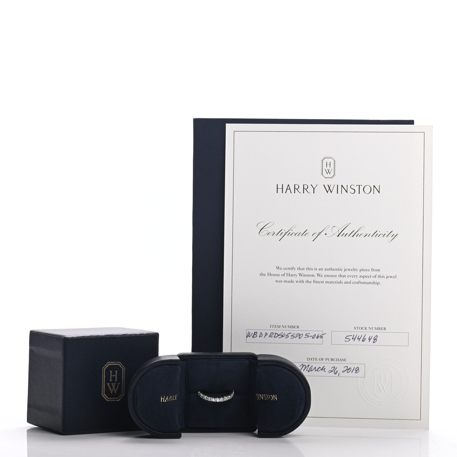 Harry Winston Platinum Diamond 1.25ctw Eternity Wedding Band Ring 53 6.25 5 of 5