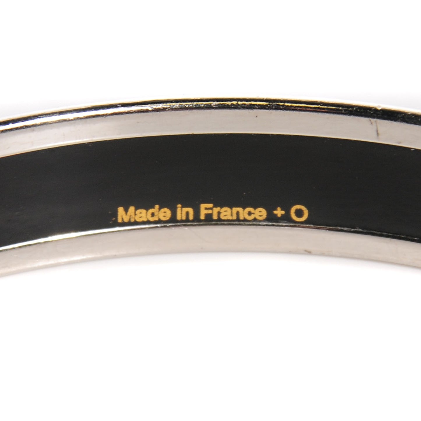Enamel Printed Caleche Narrow Bracelet 70 Black