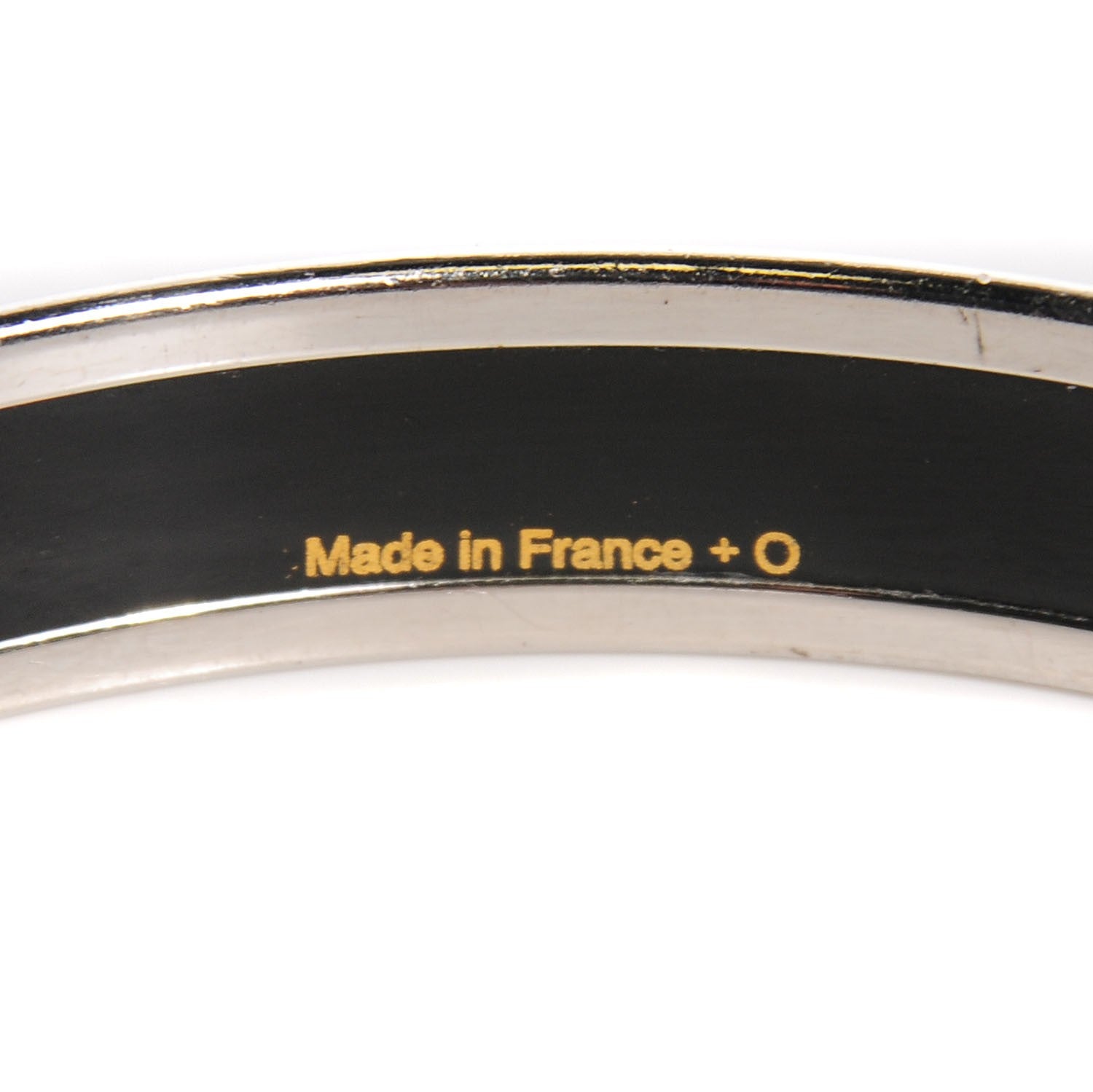 Hermes Enamel Printed Caleche Narrow Bracelet 70 Black 4 of 4