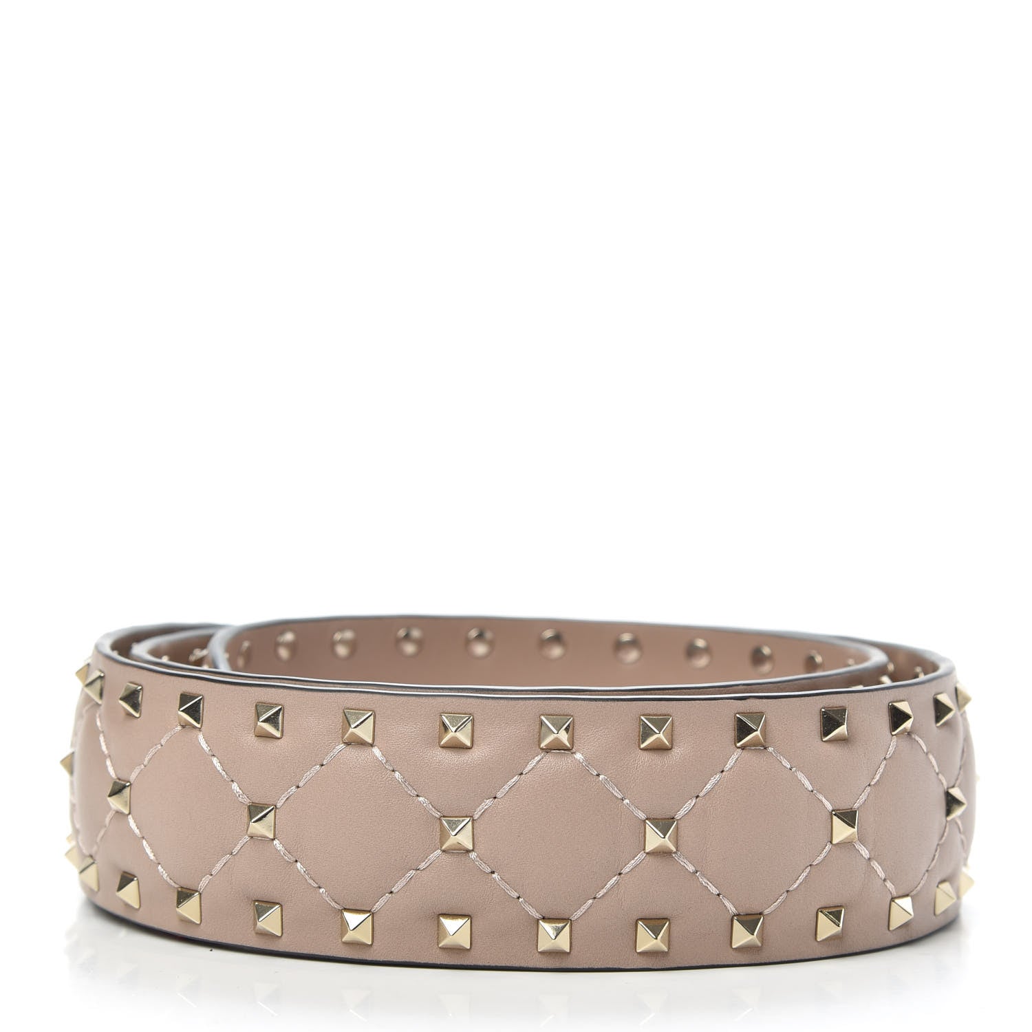 Valentino Garavani Lambskin Rockstud Spike Shoulder Strap Poudre 2 of 5