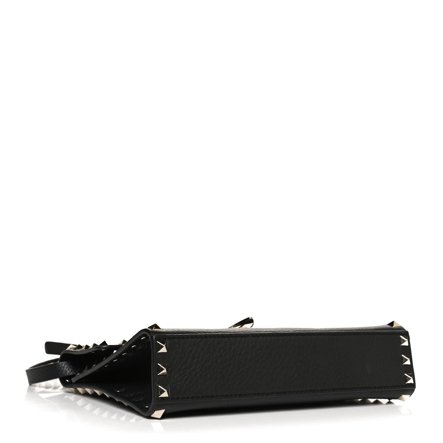 Valentino Garavani Pebbled Calfskin Medium Rockstud Flip Lock Crossbody Bag Black 4 of 10