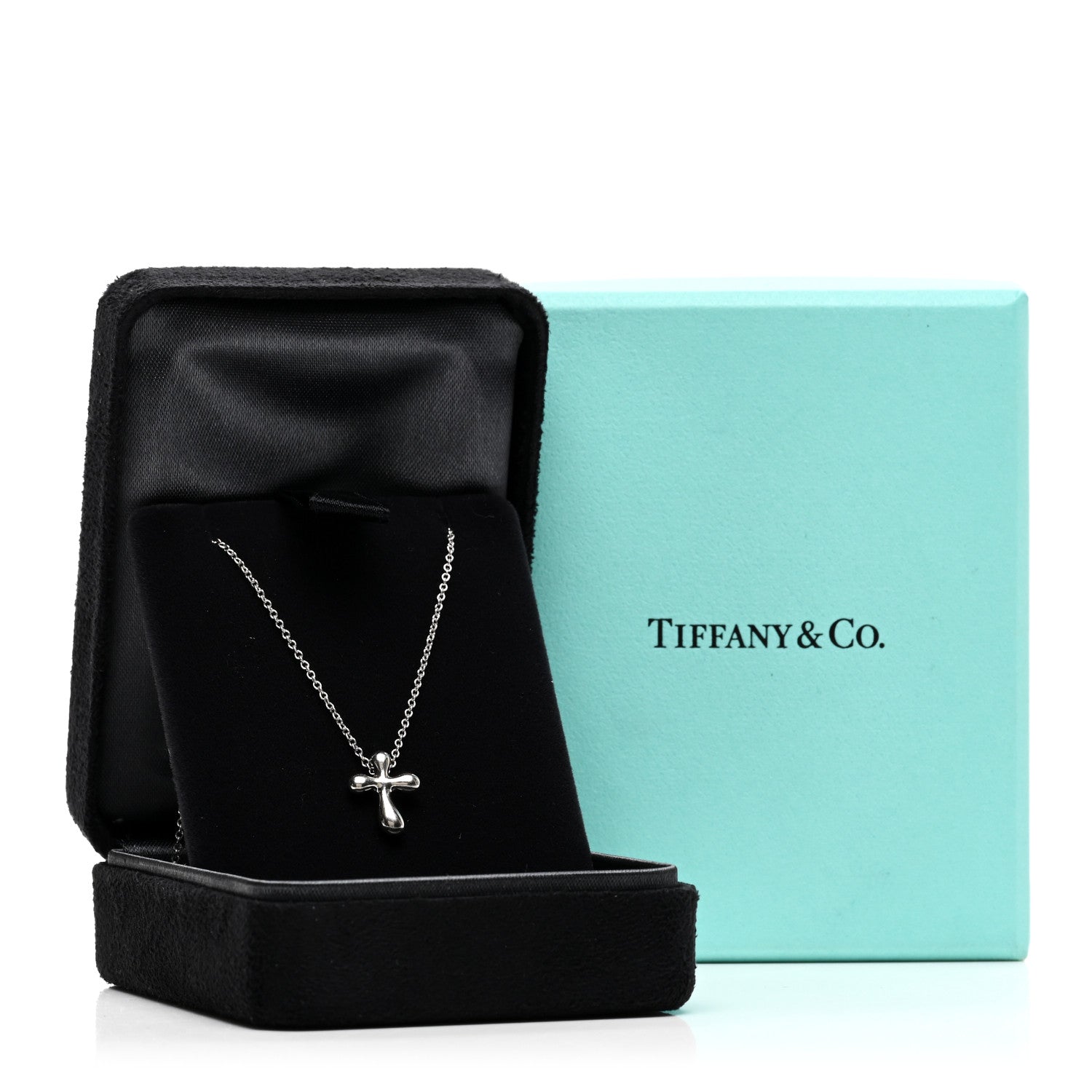 Tiffany Platinum 12mm Elsa Peretti Cross Pendant Necklace 5 of 5