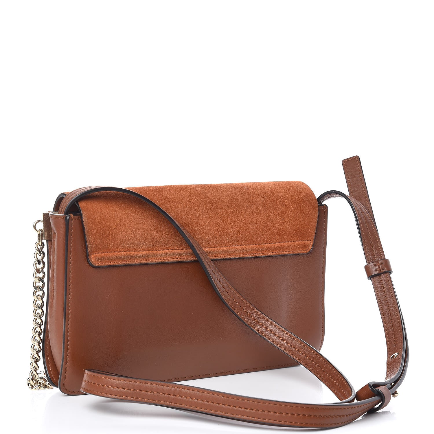 Chloe Suede Calfskin Small Faye Shoulder Bag Tobacco 3 of 15