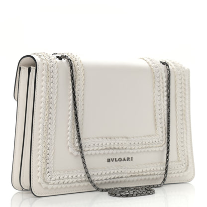 Bulgari Calfskin Serpenti Forever Shoulder Bag White 3 of 9