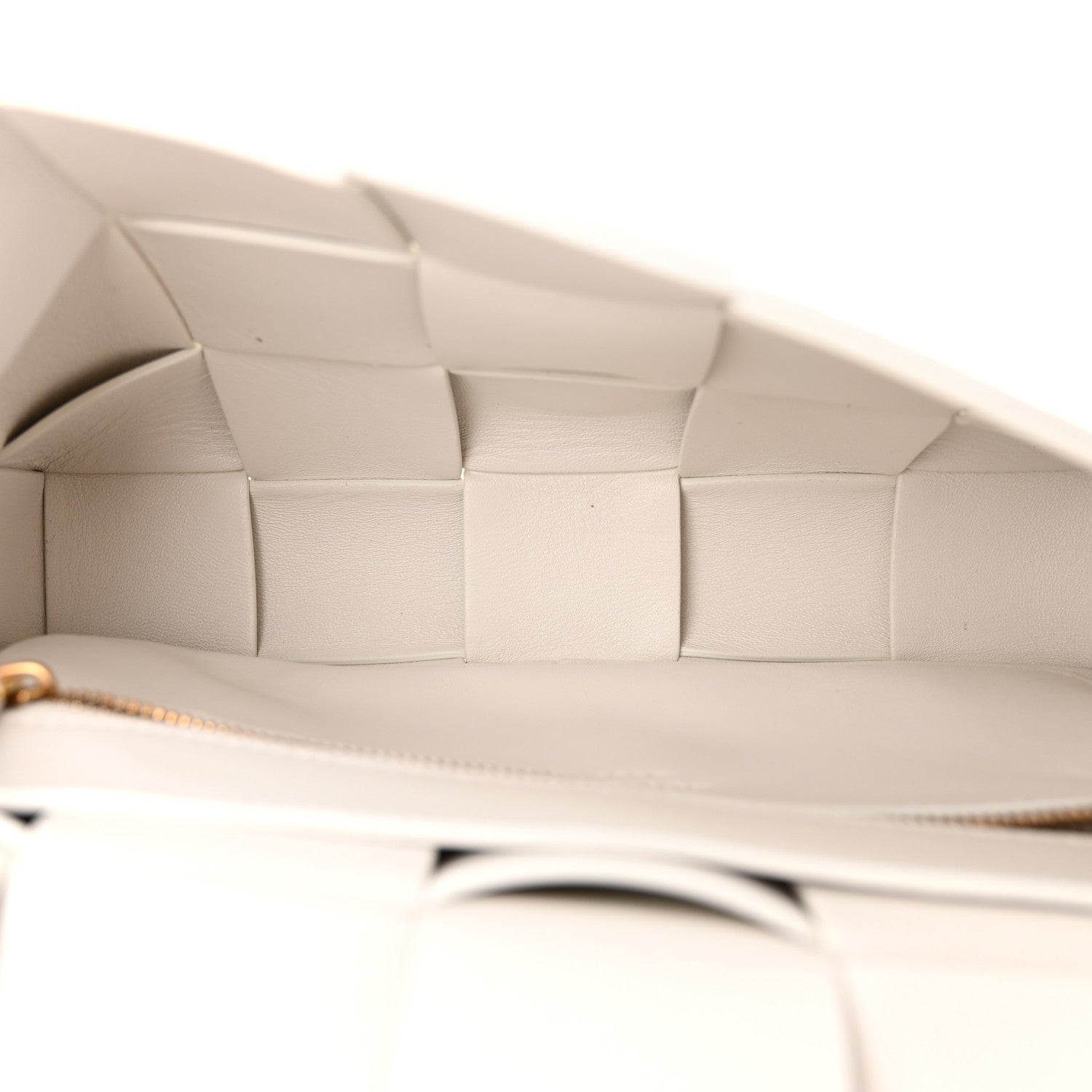 Bottega Veneta Patent Maxi Intrecciato Cassette Crossbody Bag White 5 of 11